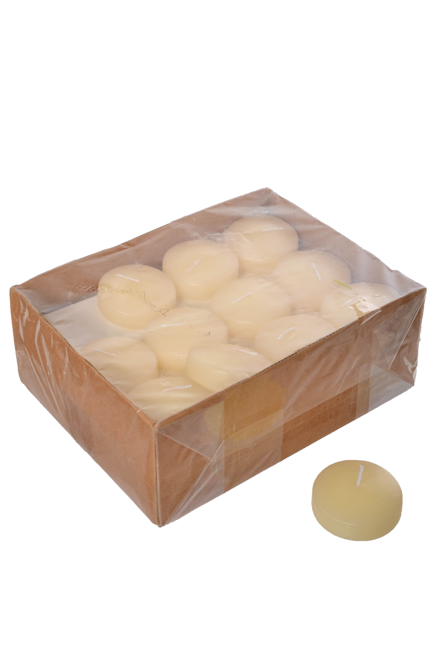 3" Floating Candle Disc Ivory