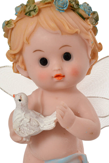 6" Fairy W/Ring &amp; Clouds Boy Light Blue