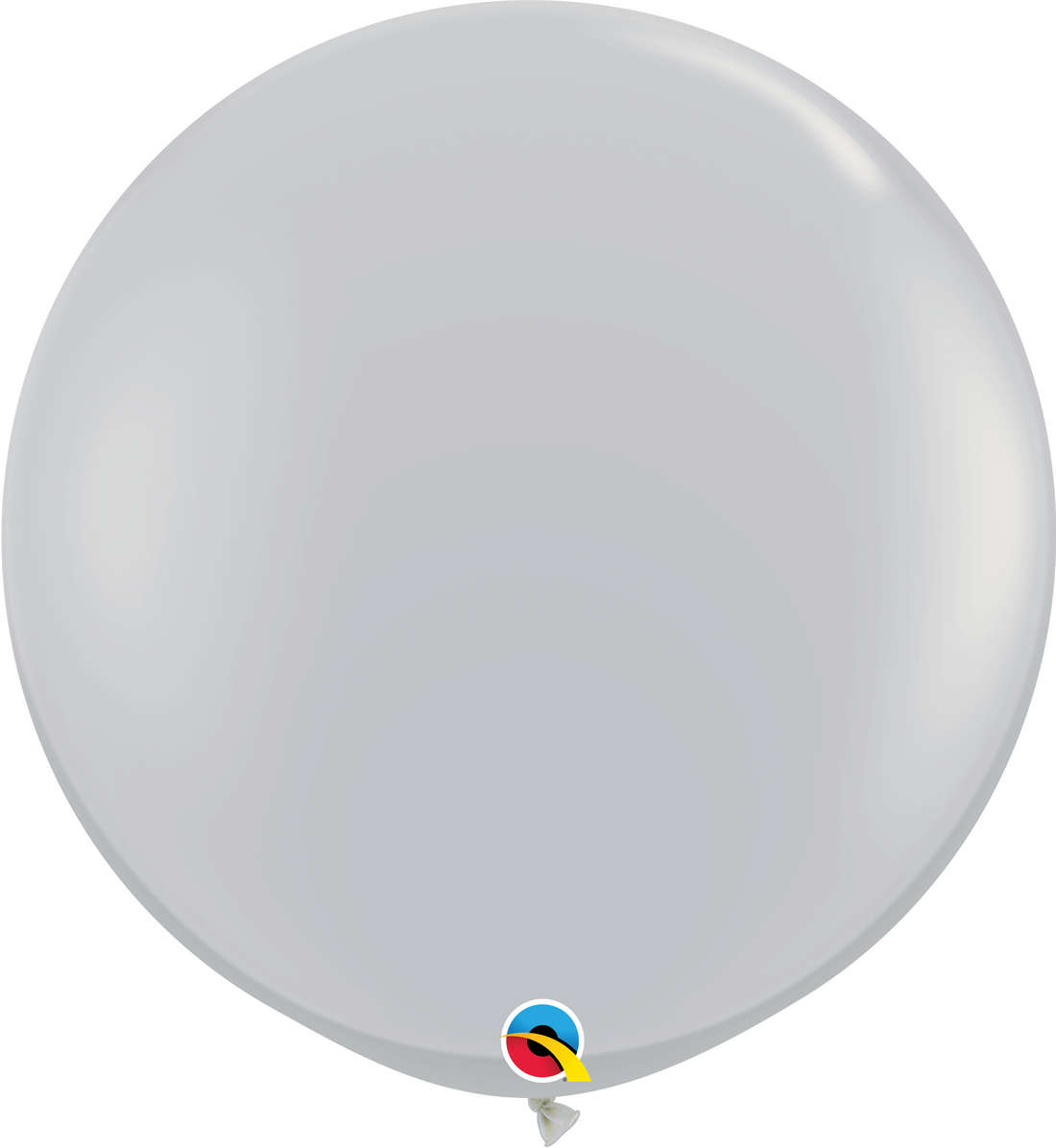 3Ft Plain Latex Balloon Gray Pkg/2
