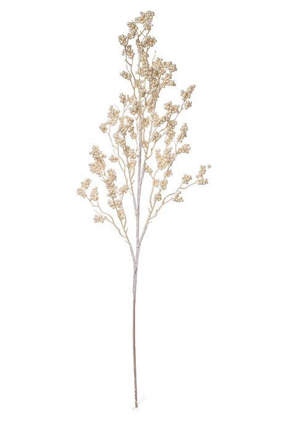 31" Glitter Pearl Water Proof Marsh Berry Branch White