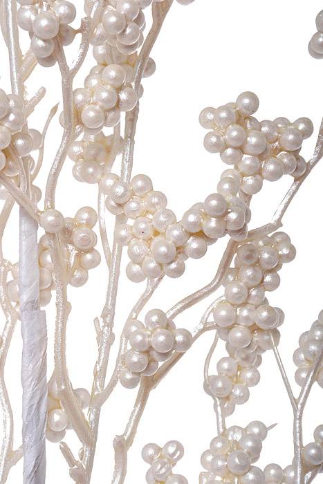 31" Glitter Pearl Water Proof Marsh Berry Branch White