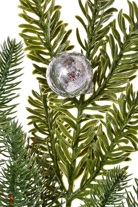 28" Pine/Ball Spray Green/Silver