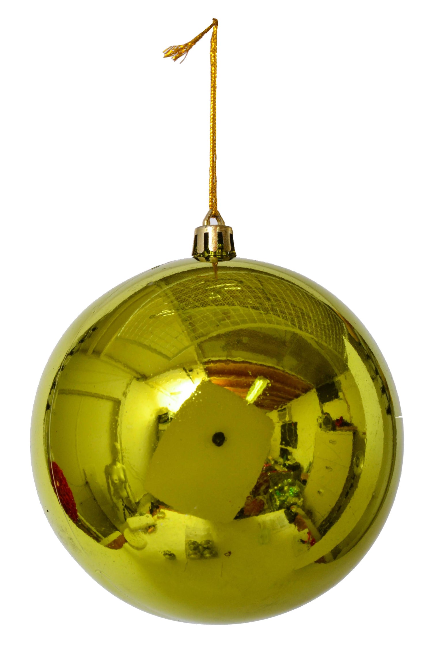 100mm Shiny Plastic Ball Apple Green Box/6