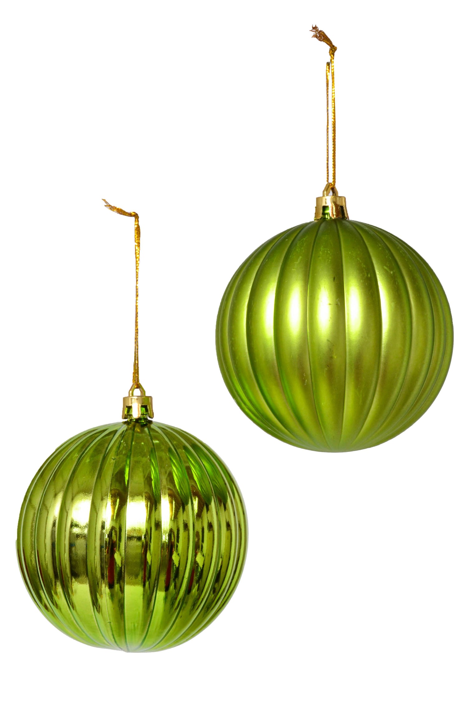 80mm Shiny/matte Plastic Pumpkin Apple Green Pkg/6