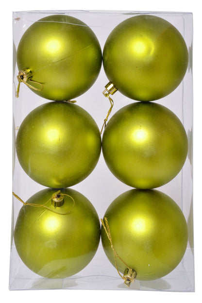 80mm Matt Plastic Ball Apple Green Bx/6