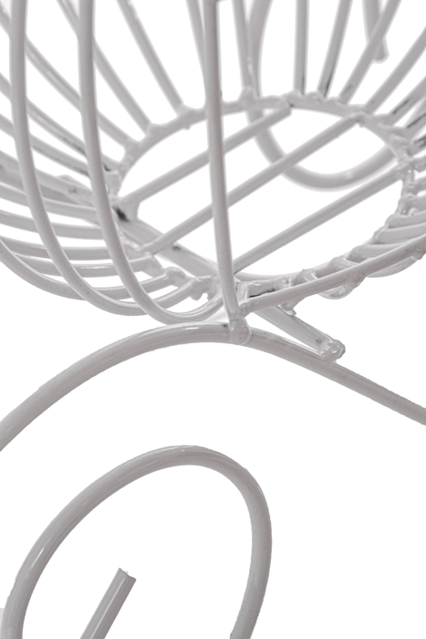 12" Metal Cinderella Cart White