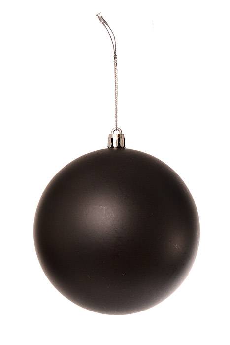 100mm Plastic Ball Matte Ornament Black Box/6