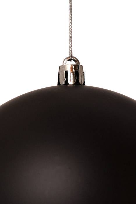 100mm Plastic Ball Matte Ornament Black Box/6