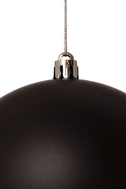 100mm Plastic Ball Matte Ornament Black Box/6