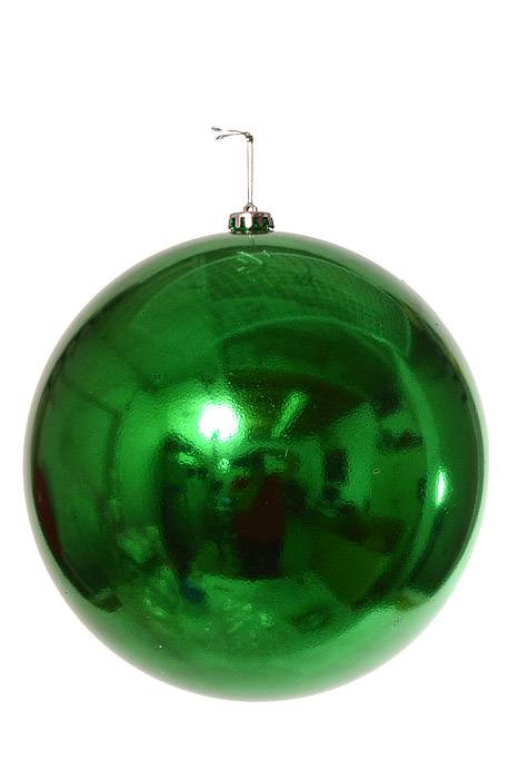 250mm Shiny Plastic Ball Ornament Green