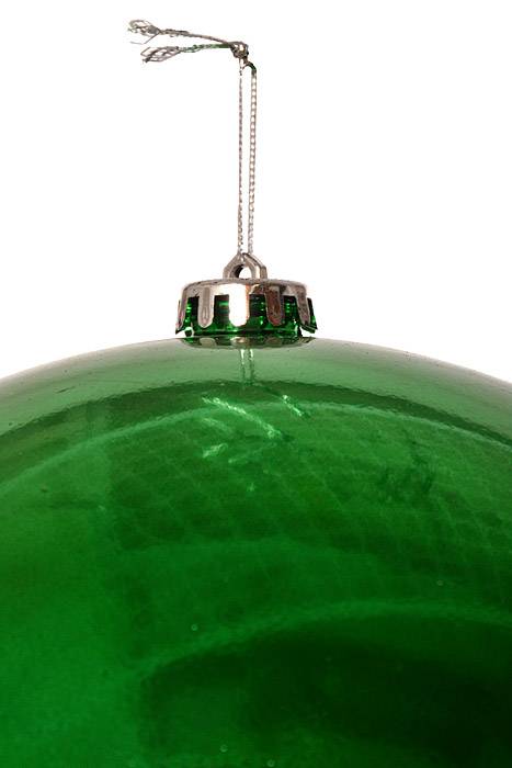 250mm Shiny Plastic Ball Ornament Green