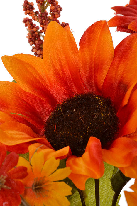 22" Satin Sunflower Mix Orange
