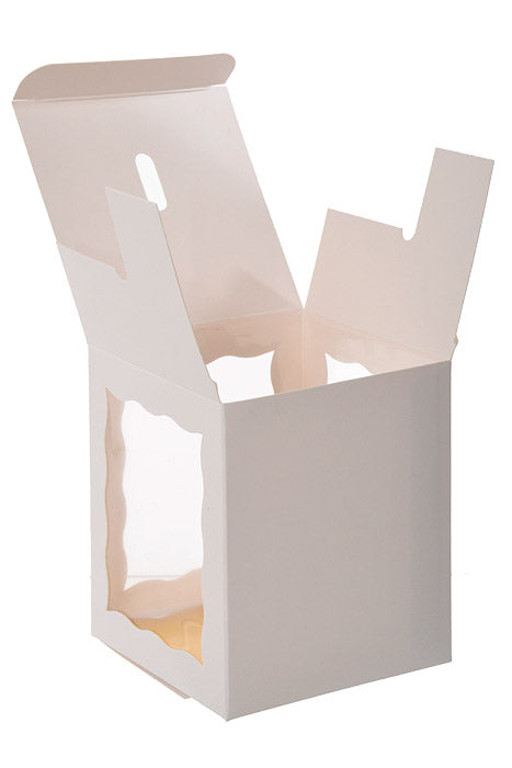 4" Candy Apple Box White Pkg-25