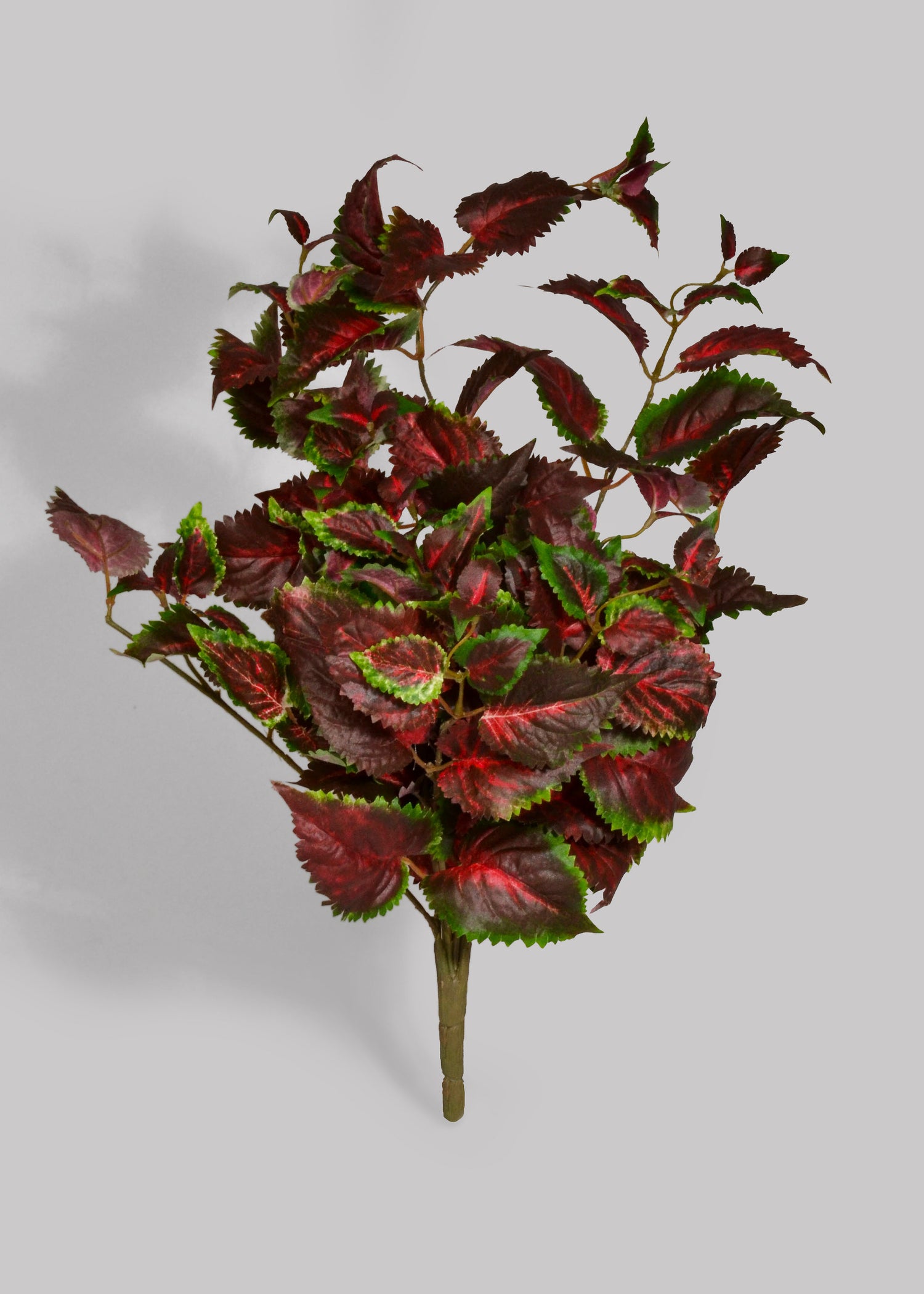 23" Artificial Protected Coleus Hanging Bush Burgundy/Green