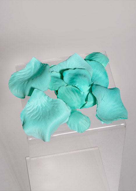 Silk Rose Petals Aqua Pkg/500