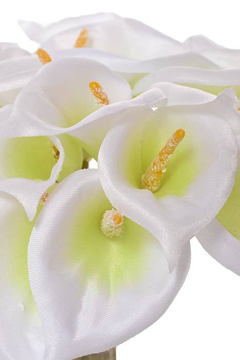9" Silk Calla Lily Bunch White