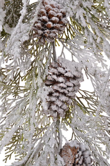 30" Snow Cedar Pinecone (Green)