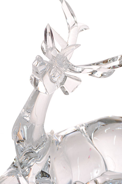 8" Acrylic Laying Deer Clear