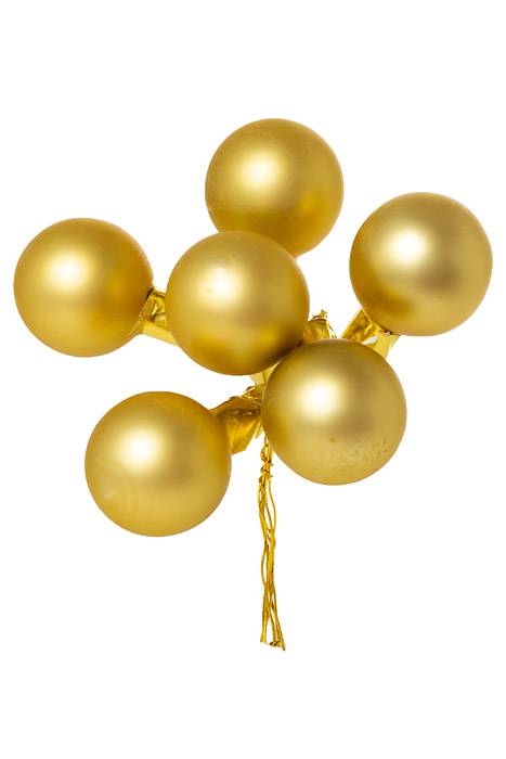 30mm Matte Glass Ball Gold Pkg/72