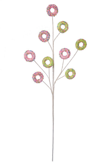 30" Mini Doughnut With Sprinkles Spray Pink/Green