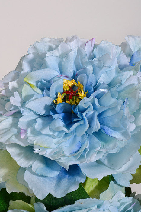 21.5" Silk Peony Bush Blue