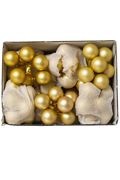 30mm Matte Glass Ball Gold Pkg/72