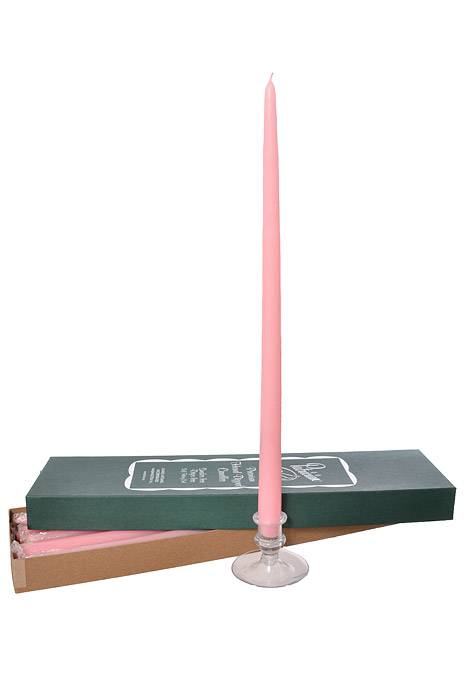 18" Patrician Taper Pink Box/12