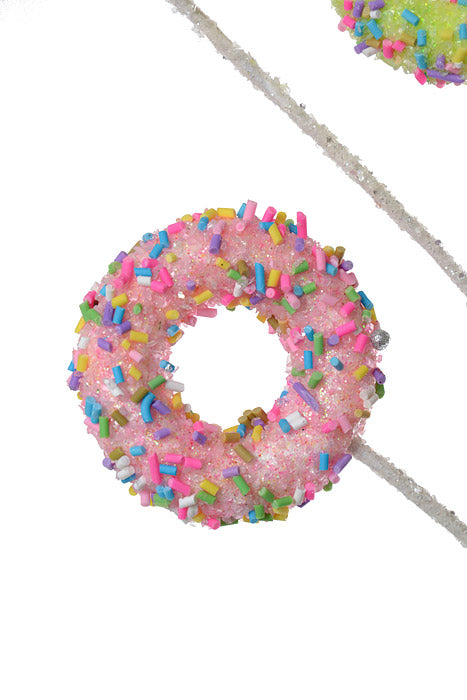 30" Mini Doughnut With Sprinkles Spray Pink/Green