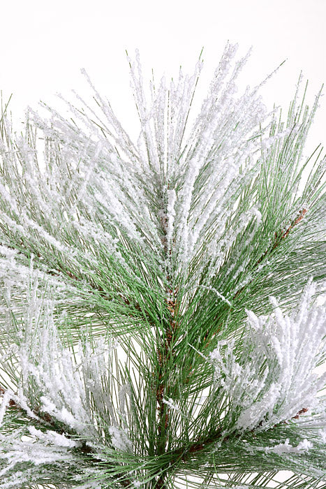 30" Snowy Needle Pine Stem Green/White