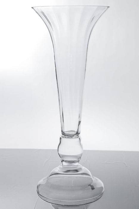 10.5" X 9.75" X 25.5" Glass Vase Clear 1 Pcs