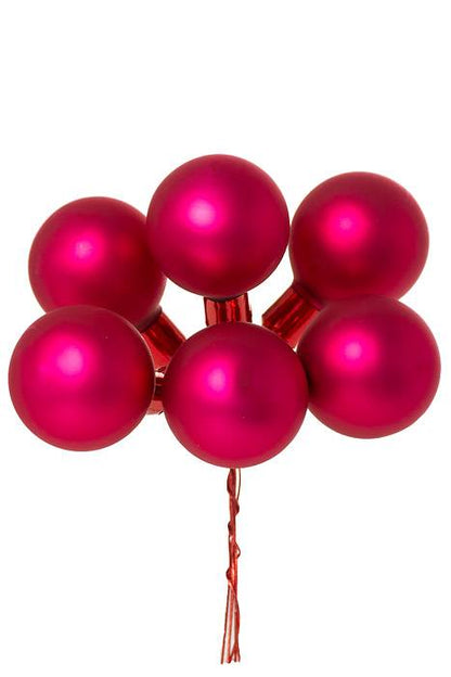 35mm Matte Glass Ball Magenta Pkg/72