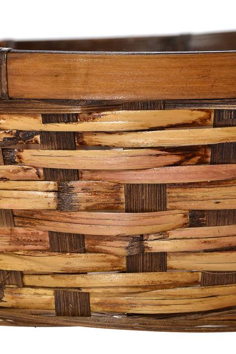 12.5 X 4" Round Bowl Rattan &amp; Bamboo Brown