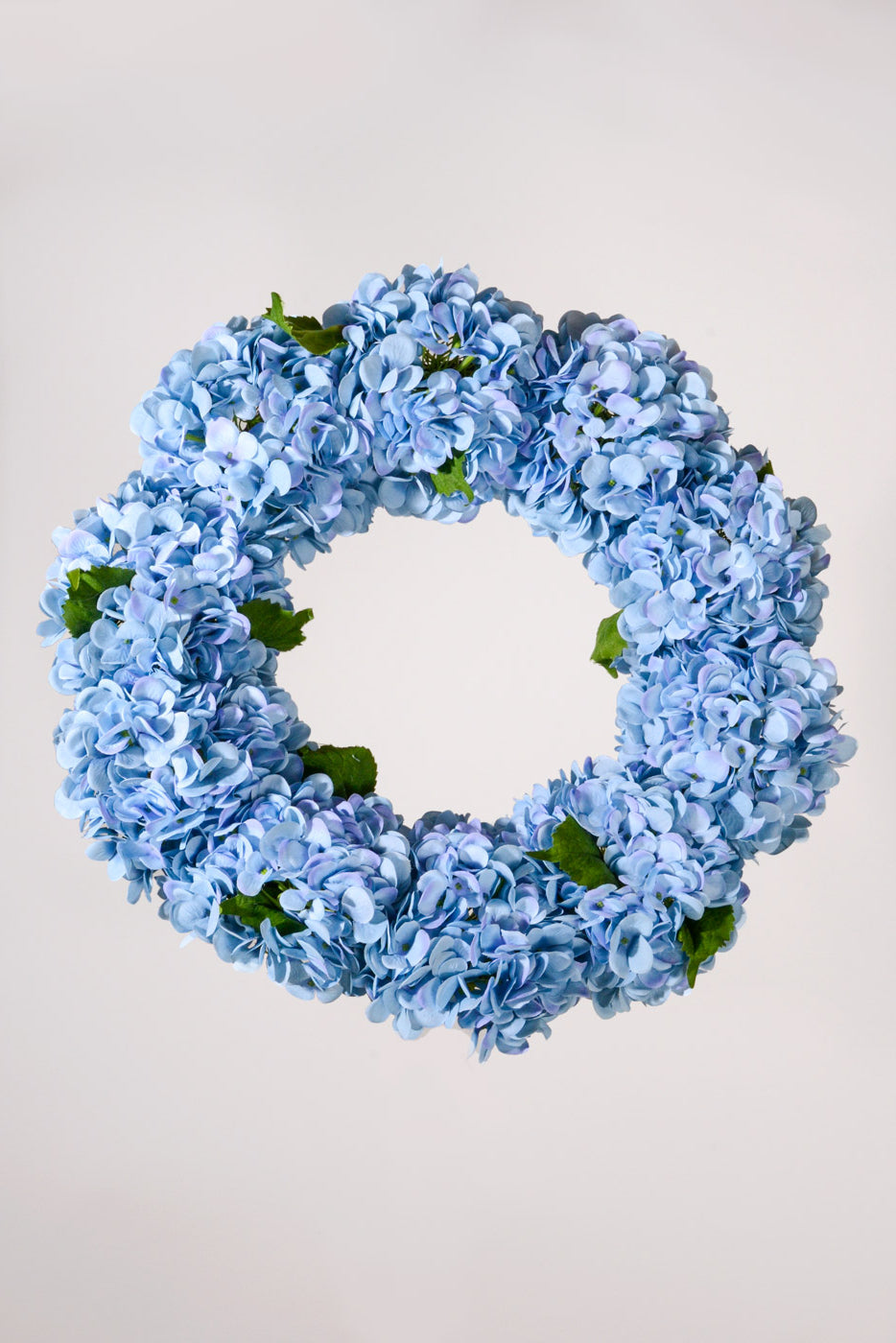 20" Artificial Hydrangea Wreath Blue
