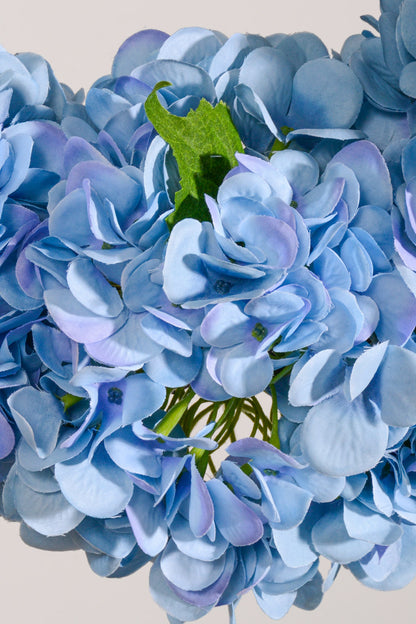 20" Artificial Hydrangea Wreath Blue
