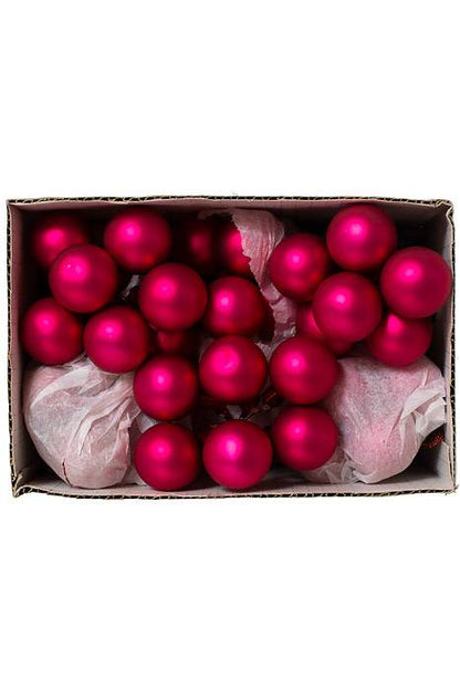 35mm Matte Glass Ball Magenta Pkg/72
