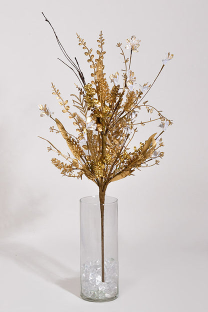24" Mixed Xmas Spray Gold