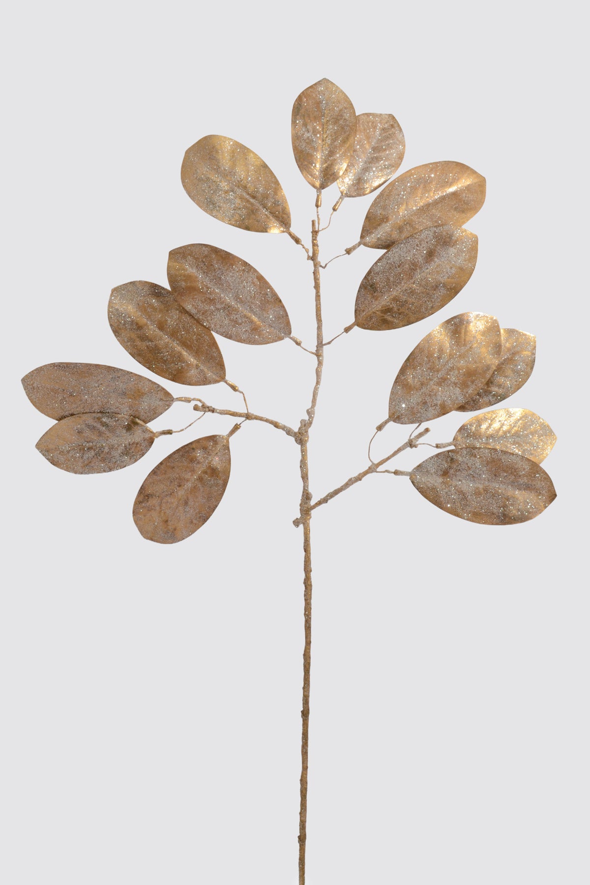 28" Iced Magnolia Leaf Spray Beige