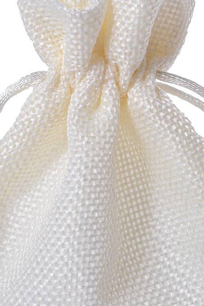 4" X 5.5" Jute Bag Ivory Pkg/12