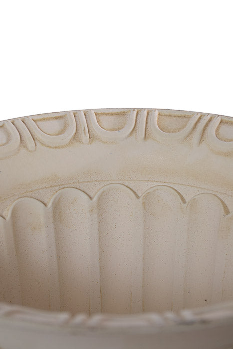 11.5" X 14" Plastic Flower Pot Ivory