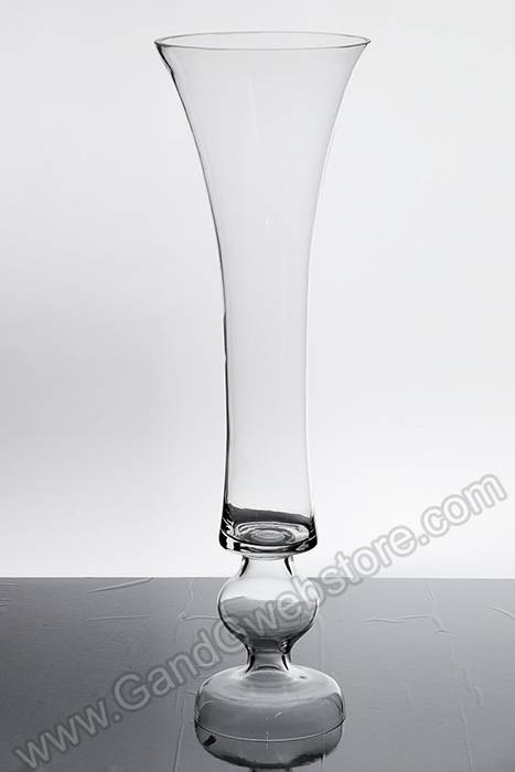 9.5" X 7" X 31.5" Glass Vase Clear