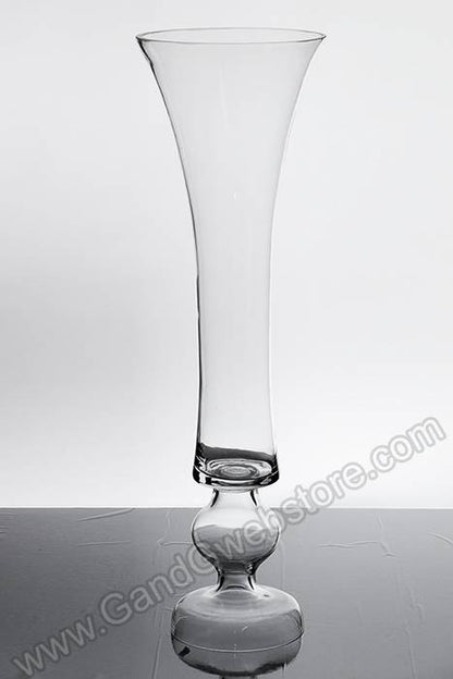 9.5" X 7" X 31.5" Glass Vase Clear