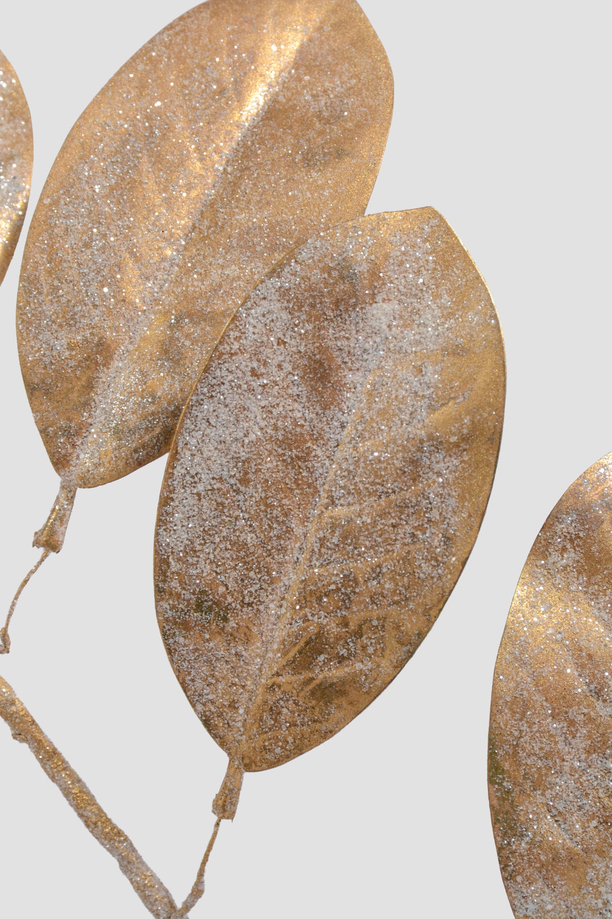 28" Iced Magnolia Leaf Spray Beige