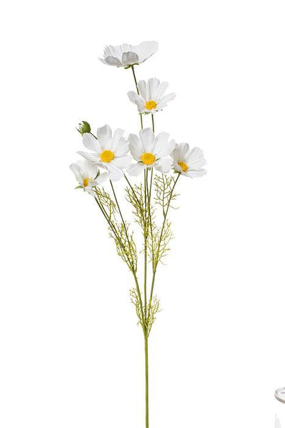 36" Silk Cosmos Spray White