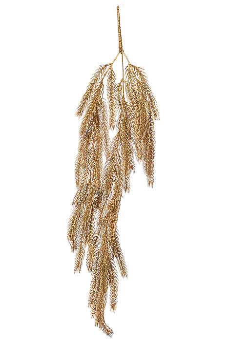 30" Metallic Pine Hanger Gold