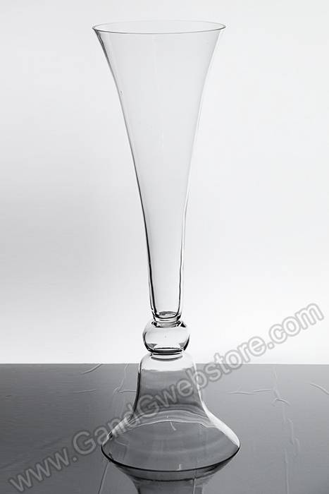 9.5" X 10.5" X 31.5" Glass Vase Clear