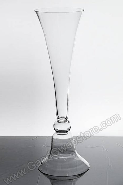 9.5" X 10.5" X 31.5" Glass Vase Clear