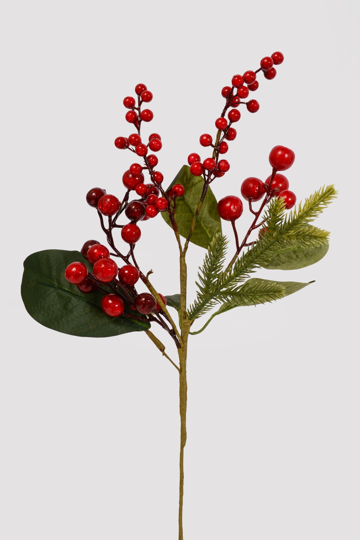 16" Bay Leaf Spray Green/Red