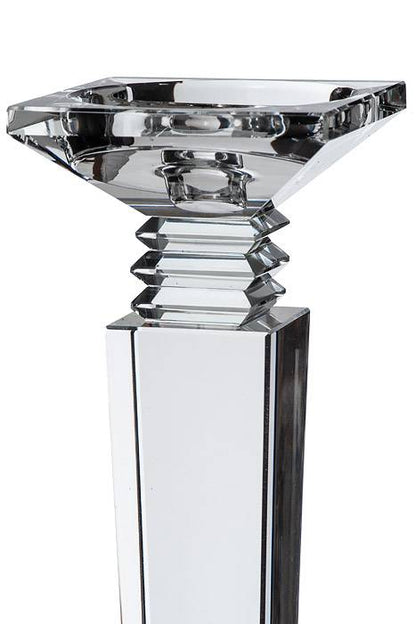 27.5&quot; Crystal Single Candle Holder Clear