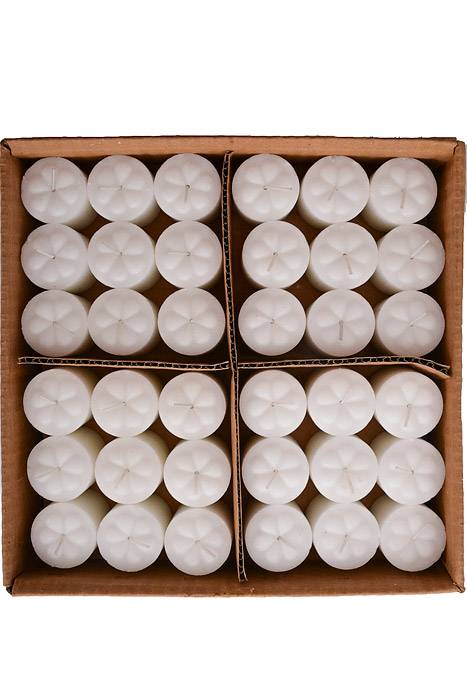 Votive Candle Flower White Pkg/72