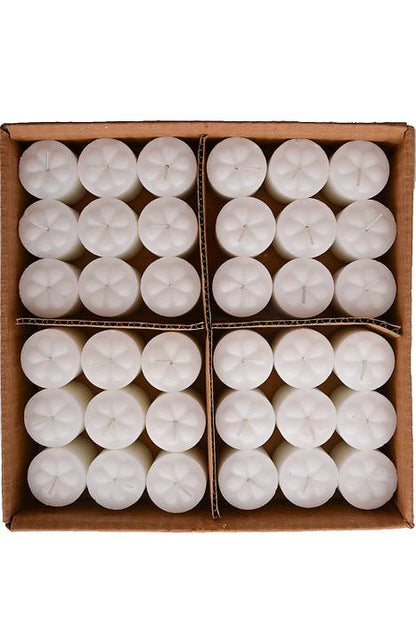 Votive Candle Flower White Pkg/72